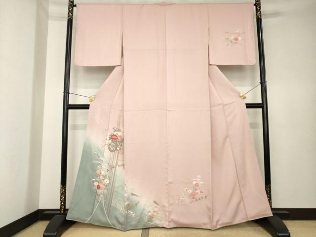 平和屋着物●訪問着　花車文　正絹　逸品　AABK6264ck