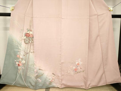 平和屋着物●訪問着　花車文　正絹　逸品　AABK6264ck