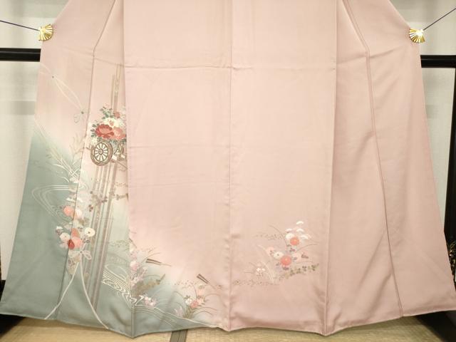 平和屋着物●訪問着　花車文　正絹　逸品　AABK6264ck
