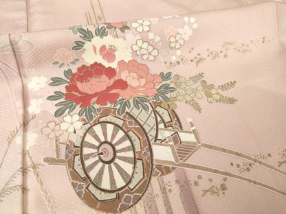 平和屋着物●訪問着　花車文　正絹　逸品　AABK6264ck