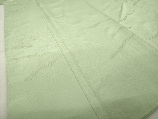 平和屋着物●上質な色無地　雲重ね地紋　夏虫色　正絹　逸品　未使用　AABK6266ck