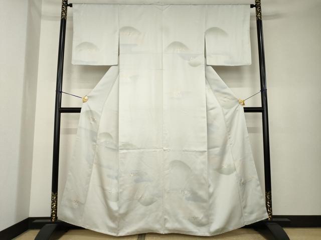 平和屋着物●訪問着　遠山重ね文　暈し染め　金銀彩　正絹　逸品　AABK6268ck