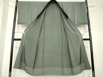 平和屋着物●男性　長襦袢　袷　絞り　地紙女人文　正絹　逸品　AABK6270ck