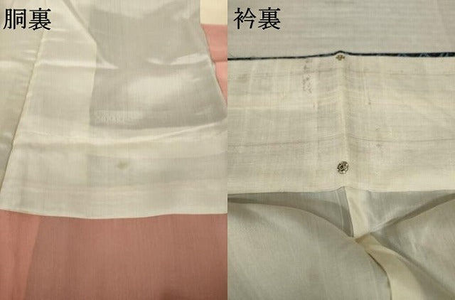 平和屋着物●上質な小紋　飾花文　ラメ　正絹　逸品　AABK6275ck
