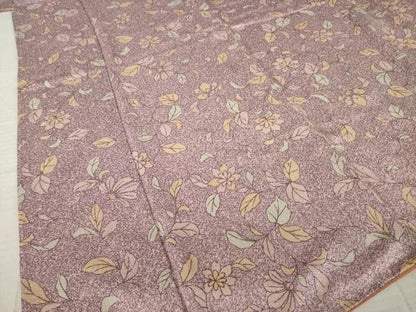 平和屋着物●上質な小紋　更紗花文　正絹　逸品　AABK6277ck