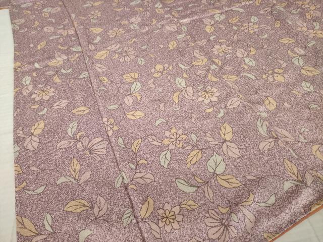 平和屋着物●上質な小紋　更紗花文　正絹　逸品　AABK6277ck