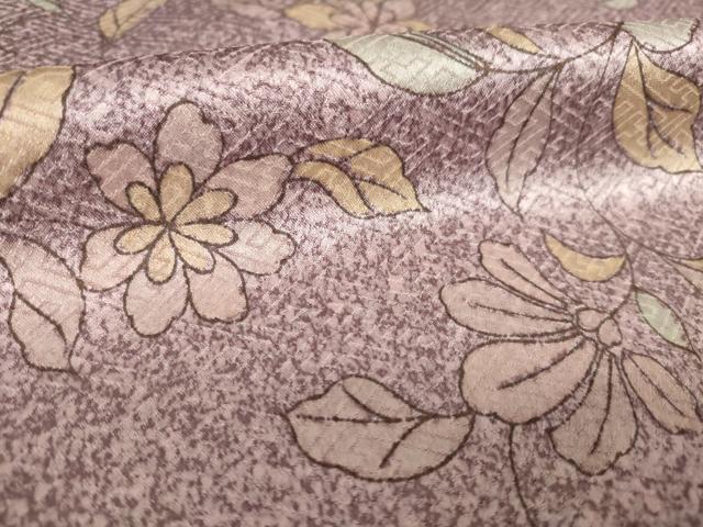平和屋着物●上質な小紋　更紗花文　正絹　逸品　AABK6277ck