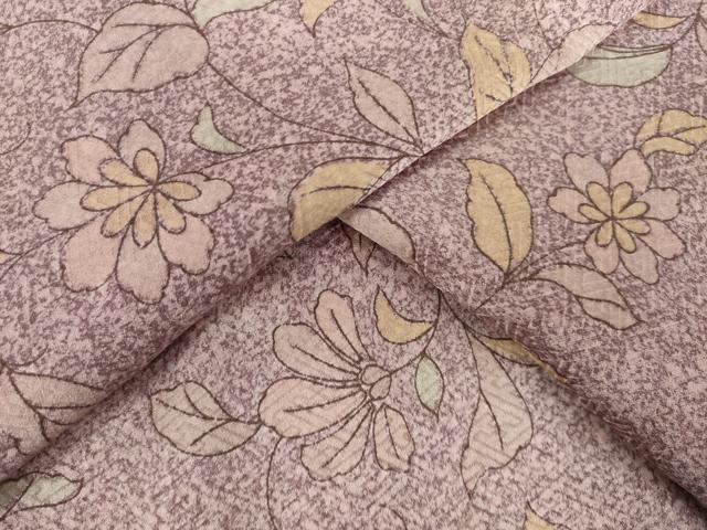 平和屋着物●上質な小紋　更紗花文　正絹　逸品　AABK6277ck