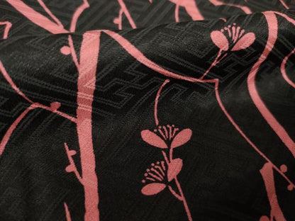 平和屋着物●上質な小紋　枝花文　正絹　逸品　AABK6278ck