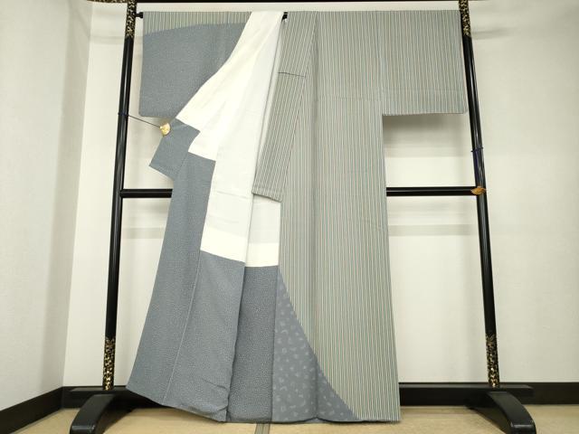 平和屋着物●京友禅作家　岡部睦美　訪問着　竹　宝尽くし　正絹　逸品　AABK6282ck