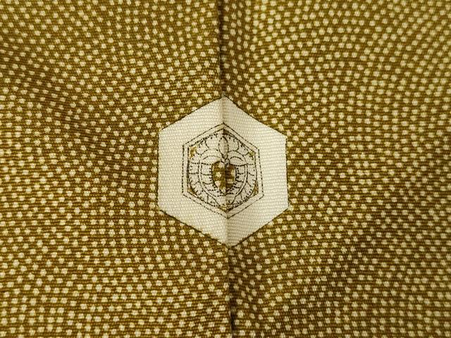 平和屋着物●江戸小紋　池田深光作　鮫小紋柄　正絹　逸品　AABK6283ck