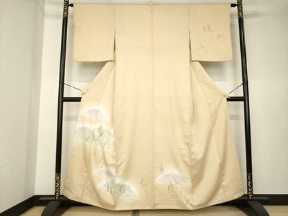 平和屋着物●洗える最高級着物　＜英＞はなぶさ謹製　訪問着　つくし　暈し染め　洗える着物　AABK6287ck