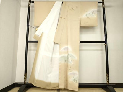 平和屋着物●洗える最高級着物　＜英＞はなぶさ謹製　訪問着　つくし　暈し染め　洗える着物　AABK6287ck