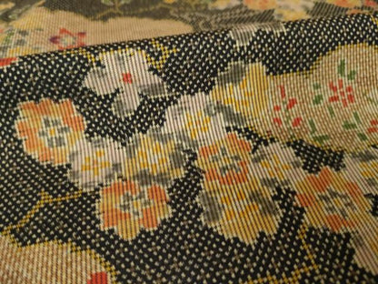 平和屋着物●本場大島紬　7マルキ　総絣　雲重ね花文　正絹　逸品　AABK6290ck