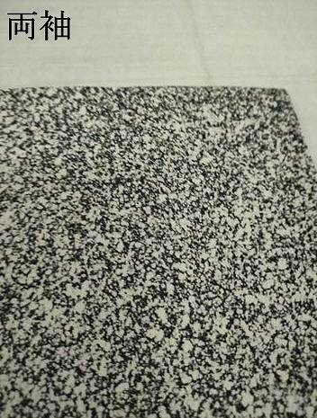 平和屋着物●訪問着　地紙花文　たたき染め　黒地　金彩　正絹　逸品　AABK6292ck