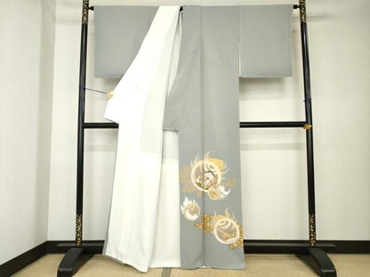 平和屋着物●豪華色留袖　大黒天　恵比寿　金彩　正絹　逸品　AABK6303ck