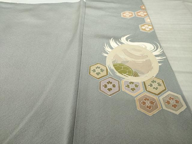 平和屋着物●豪華色留袖　大黒天　恵比寿　金彩　正絹　逸品　AABK6303ck