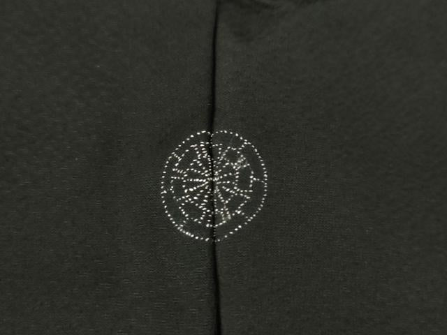 平和屋着物●訪問着　花丸天井文　黒地　金彩　正絹　逸品　AABK6304ck
