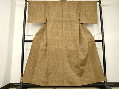 平和屋着物●上質な紬　霞文　正絹　逸品　AABK6306ck
