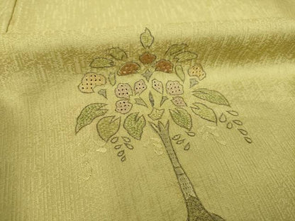 平和屋着物●訪問着　中国三大刺繍　汕頭刺繍　スワトウ刺繍　流水鳳凰花文　暈し染め　正絹　逸品　AABK6309ck
