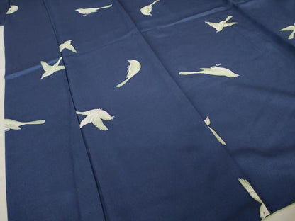 平和屋着物●上質な小紋　鳥　正絹　逸品　AABK6313ck