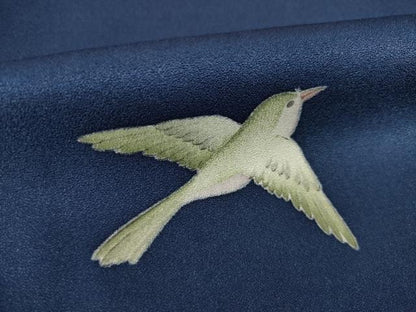 平和屋着物●上質な小紋　鳥　正絹　逸品　AABK6313ck
