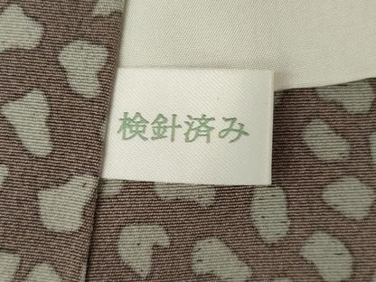 平和屋着物●訪問着　紬地　花唐草文　正絹　逸品　未使用　AABK6317ck