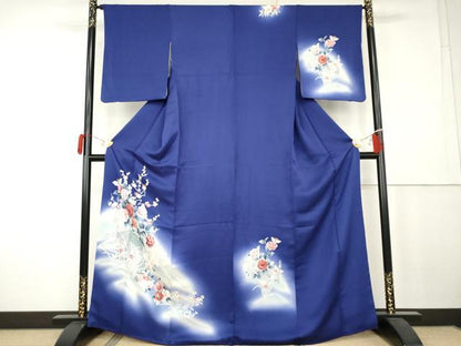 平和屋着物●訪問着　枝花文　暈し染め　正絹　逸品　AABK6326cs
