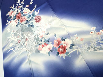 平和屋着物●訪問着　枝花文　暈し染め　正絹　逸品　AABK6326cs