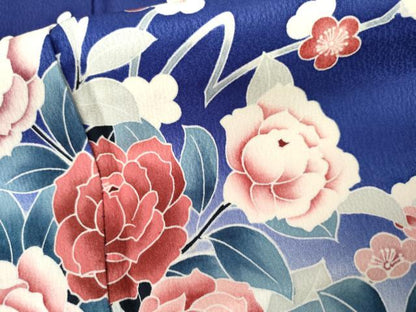 平和屋着物●訪問着　枝花文　暈し染め　正絹　逸品　AABK6326cs