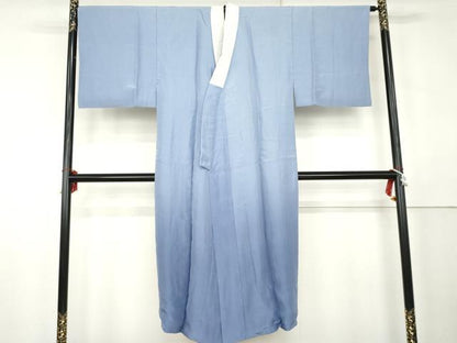 平和屋着物●男性　長襦袢　袷　手描き　人物風景文　暈し染め　正絹　逸品　AABK6329cs