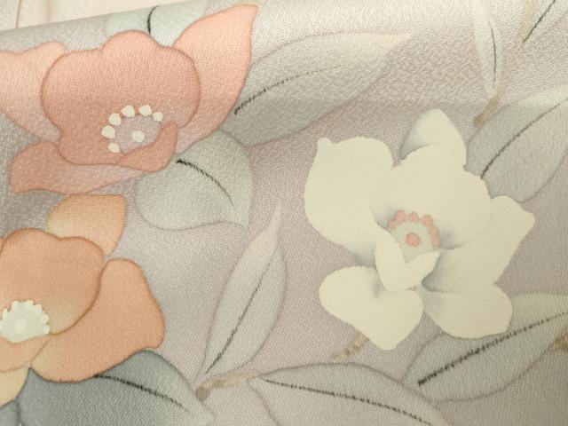 平和屋着物●訪問着　手描き　枝花文　暈し染め　正絹　逸品　AABK6331cs