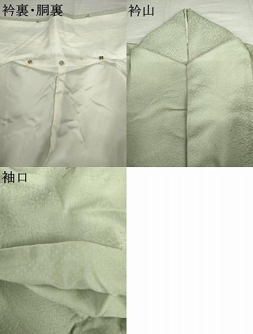 平和屋着物●訪問着　刺繍　吹き寄せ花文　金彩　正絹　逸品　AABK6332cs