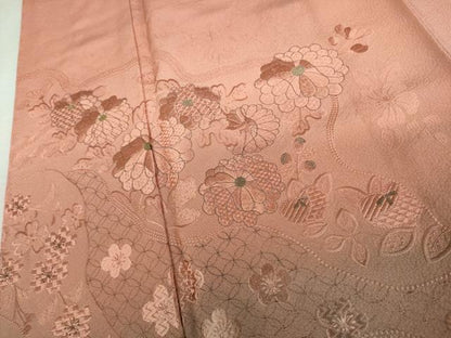 平和屋着物●中国三大刺繍　汕頭刺繍　スワトウ刺繍　訪問着　草花文　暈し染め　正絹　逸品　AABK6338cs