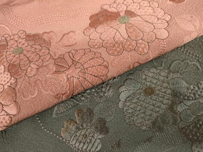 平和屋着物●中国三大刺繍　汕頭刺繍　スワトウ刺繍　訪問着　草花文　暈し染め　正絹　逸品　AABK6338cs