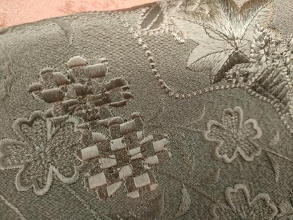 平和屋着物●中国三大刺繍　汕頭刺繍　スワトウ刺繍　訪問着　草花文　暈し染め　正絹　逸品　AABK6338cs