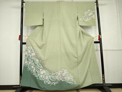 平和屋着物●訪問着　辻が花　暈し染め　正絹　逸品　AABK6341cs