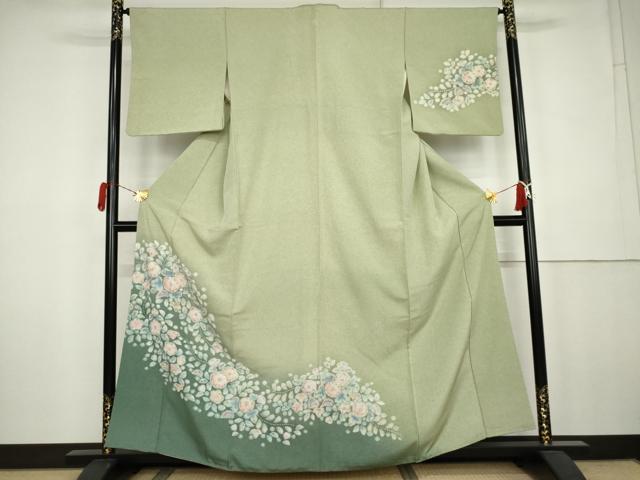 平和屋着物●訪問着　辻が花　暈し染め　正絹　逸品　AABK6341cs
