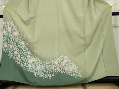 平和屋着物●訪問着　辻が花　暈し染め　正絹　逸品　AABK6341cs