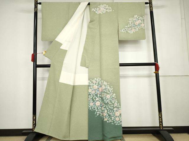 平和屋着物●訪問着　辻が花　暈し染め　正絹　逸品　AABK6341cs