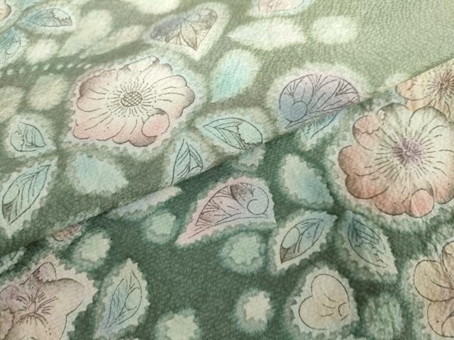 平和屋着物●訪問着　辻が花　暈し染め　正絹　逸品　AABK6341cs