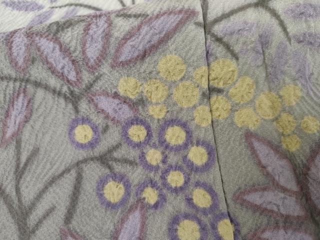 平和屋着物●訪問着　絞り　流水葡萄枝葉文　暈し染め　正絹　逸品　AABK6342cs