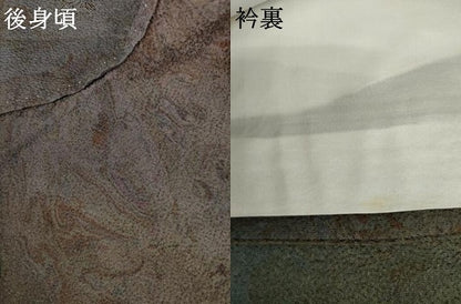 平和屋着物●上質な小紋　墨流し文様　暈し染め　正絹　逸品　AABK6355cs