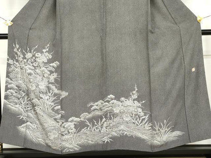 平和屋着物●伝統工芸師　服部光擴　江戸小紋　訪問着　松竹梅文　正絹　逸品　AABK6356cs