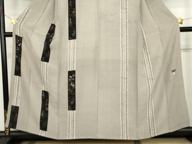 平和屋着物●訪問着　作家物　短冊草花文　金彩　正絹　逸品　AABK6363cs