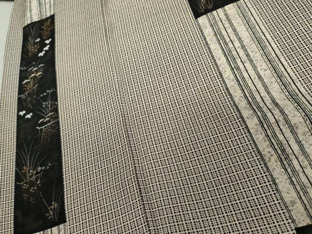 平和屋着物●訪問着　作家物　短冊草花文　金彩　正絹　逸品　AABK6363cs