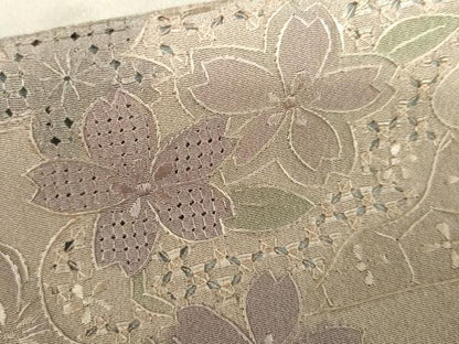 平和屋着物●中国三大刺繍　スワトウ刺繍　汕頭刺繍　訪問着　流水枝花文　暈し染め　正絹　逸品　AABK6371cs