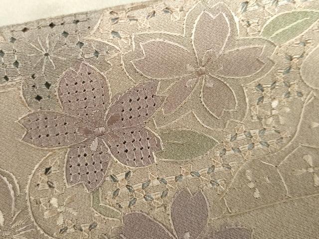 平和屋着物●中国三大刺繍　スワトウ刺繍　汕頭刺繍　訪問着　流水枝花文　暈し染め　正絹　逸品　AABK6371cs