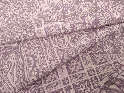 平和屋着物●上質な小紋　ろうけつ染　切嵌更紗花文　正絹　逸品　AABK6385cs
