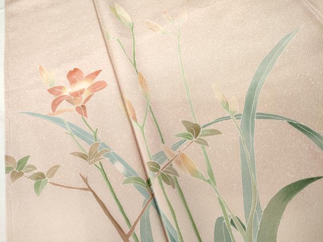 平和屋着物●訪問着　友禅　枝花文　暈し染め　正絹　逸品　未使用　AABK6387cs